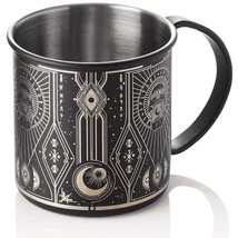 NOCTURN Moscow mule Tattoo rozsdamentes acél bögre 450 ml fekete-arany