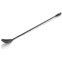 NOCTURN Classic csavart szárú bárkanál 30 cm rozsdamentes acél matt fekete