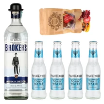 Broker&#039;s Gin Tonik szett ajándék vegyes ginfűszerrel