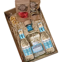 Olmeca Altos Plata tequila szett díszdobozban