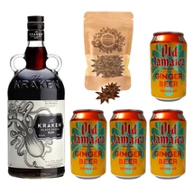 Kraken Rum &amp;amp; Ginger Beer Szett Ajándék csillagánizzsal