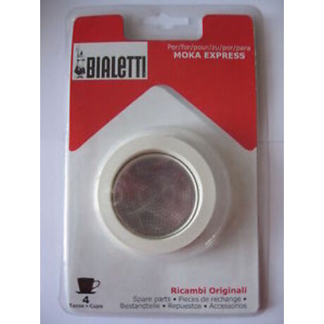 Bialetti Moka Express fém szűrő+gumi gyűrű 4 cup