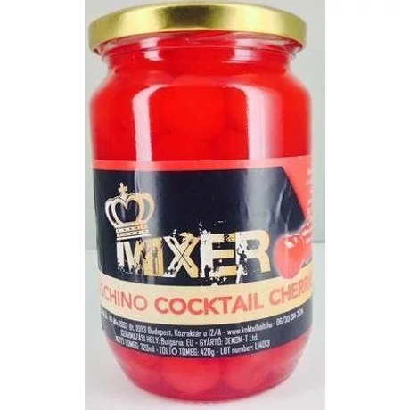 Maraschino koktélcseresznye piros szár nélküli 0,72L