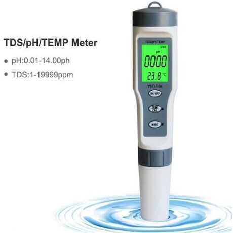 TDS-PH-Hőmérséklet mérő