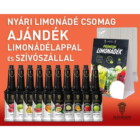 Nyári limonádé csomag ajándék limonádélappal és szívószállal - görögdinnyés design al