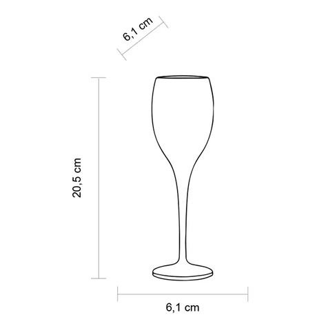 Opale polikarbonát pezsgős pohár 150ml