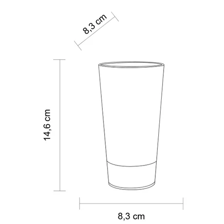 Urban polikarbonát jelöléses rakásolható pohár 500ml