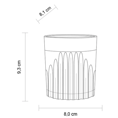 Milano polikarbonát double old fashion pohár 350ml