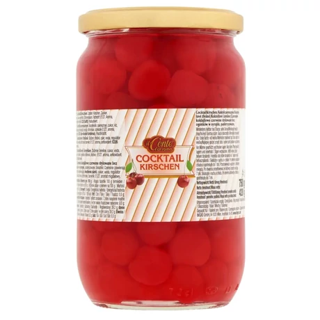 Koktélcseresznye piros szár nélküli 0,75kg