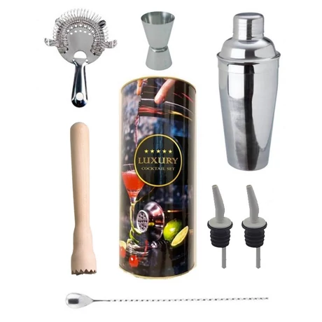Luxury manhattan koktél shaker szett, színes díszdobozban
