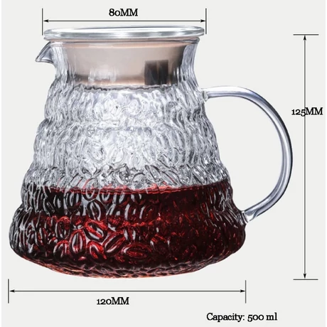 AVX RIO V60 üveg kávés kancsó 580ml