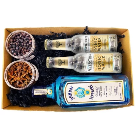 Nőnapi Bombay Gin tonik szett díszdobozban