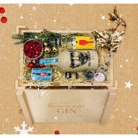 Karácsonyi Knut Hansen gin ajándékcsomag fa díszdobozban