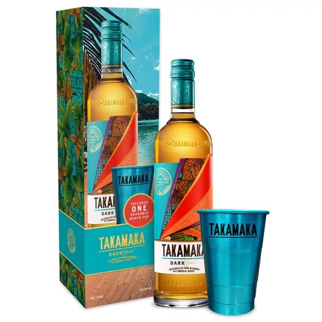 Takamaka Dark Spiced rum dd. + beach pohár 0,7L 38%