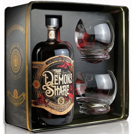 The Demons Share 12 éves rum dd. + 2 pohár 0,7L 41%
