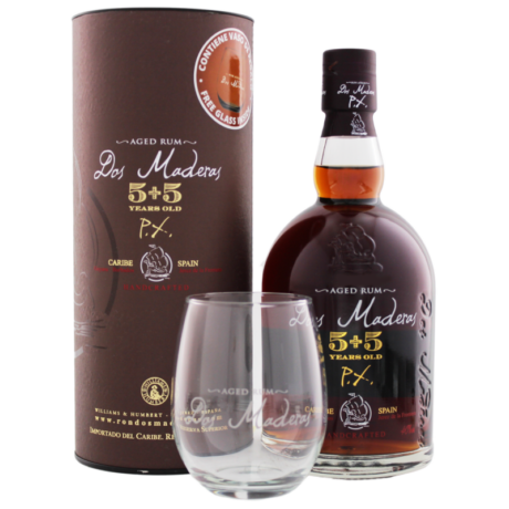 Dos Maderas PX 5+5 years Rum 0,7 L 40% + 2db pohár