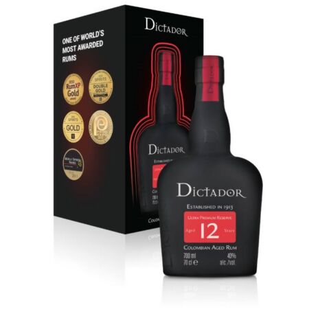 Dictador 12 éves rum - 0,7L (40%) díszdobozban