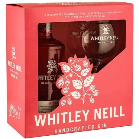 Whitley Neill Raspberry (Málna) Gin 0,7L 43% pdd. + pohár