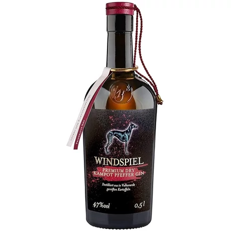 Windspiel Kampot PFEFFER (paprikás) Prémium Dry Gin 0,5 47% Gluténmentes