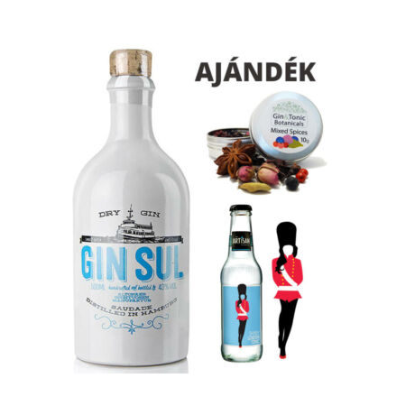Gin Sul 43% 0,5L ajándék fűszerrel és tonikkal 