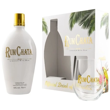 RumChata krémlikőr (rumlikőr) 0,7L 15% pdd. + pohár