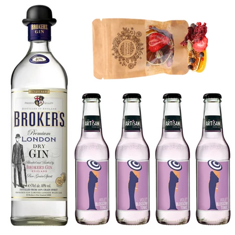 Broker's Gin Tonik szett ajándék vegyes ginfűszerrel