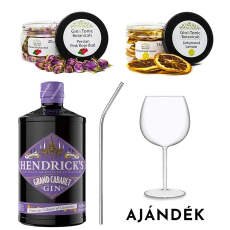 Hendricks Grand Cabaret szett ajándék gin&tonik pohárral