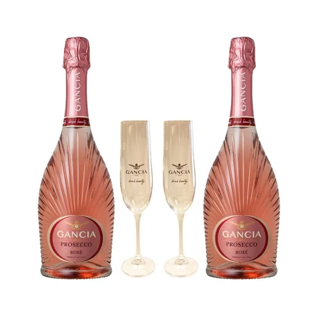 Gancia Prosecco Rosé 0,75L 11% csomag 2 ajándék pohárral