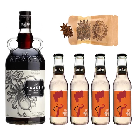 Kraken Rum & Ginger Beer Szett Ajándék csillagánizzsal