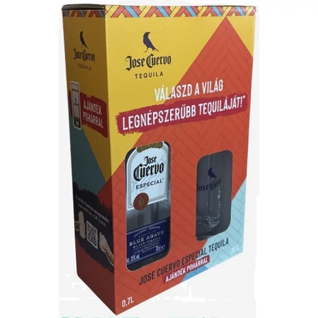 Jose Cuervo Especial - Silver Tequila 0,7L 38% dd + 1 pohár